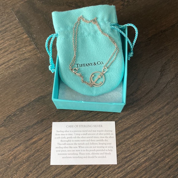 Tiffany & Co Anchor charm and chain. - Picture 3 of 12
